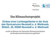 Klimaschutzprojekt Förderhinweis