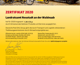 GOGREEN Zertifikat 2020 der DHL